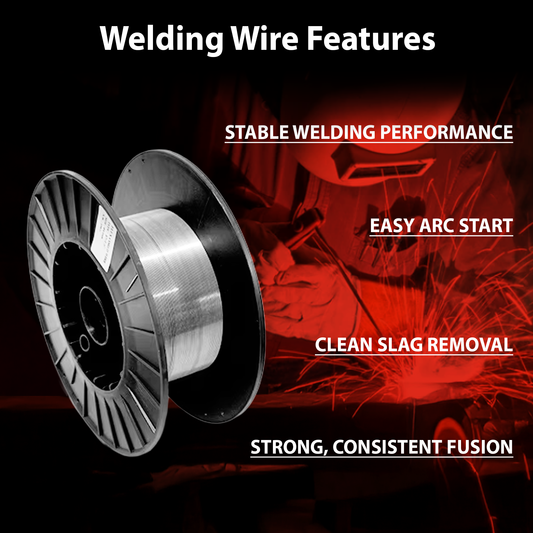 AWS E71T-1C .045 in (1.2 mm) 33 lb (15 kg) Spool Gas-Shielded Flux Core Wire – All Position, High Deposition, Structural Steel