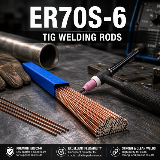 AWS ER70S-6 10 lb (5 kg) Pack TIG Welding Rods – High Deoxidizer, Smooth Flow, Mild Steel, DCEN