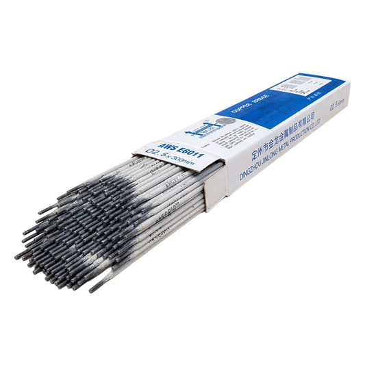 AWS E6011 3/32 in (2.4 mm), 5 lb (2.5 kg) Box Stick Welding Electrodes – Deep Penetration, All Position, Welds Dirty or Rusty Steel, AC/DC