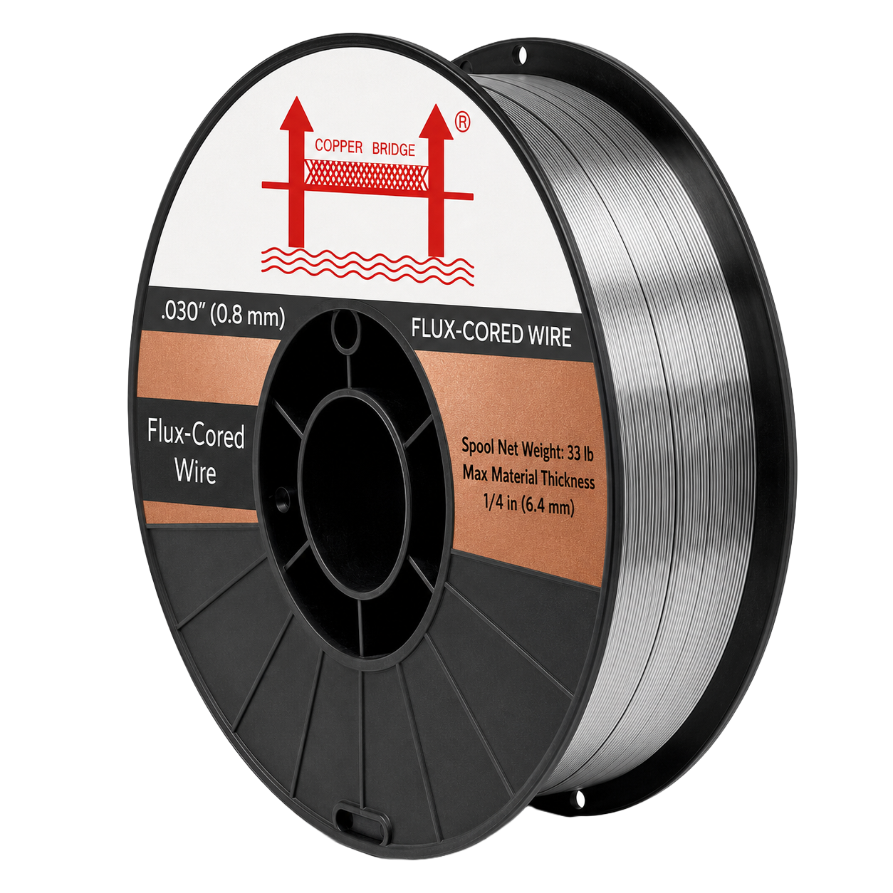 AWS E71T-GS 33 lb (15 kg) Spool Gasless Flux-Cored Wire "Innershield Style"