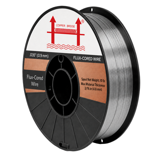 AWS E71T-GS 10 lb (5 kg) Spool Gasless Flux-Cored Wire "Innershield Style" – Self-Shielded, Smooth Arc, Mild Steel, DCEN