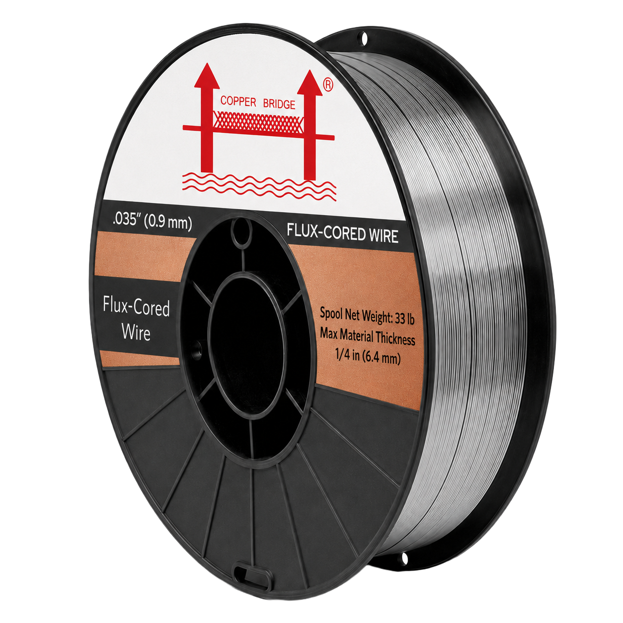 AWS E71T-GS 33 lb (15 kg) Spool Gasless Flux-Cored Wire "Innershield Style"