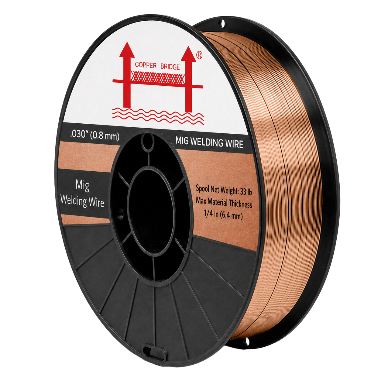 AWS ER70S-6 33 lb (15 kg) Spool Solid MIG Wire