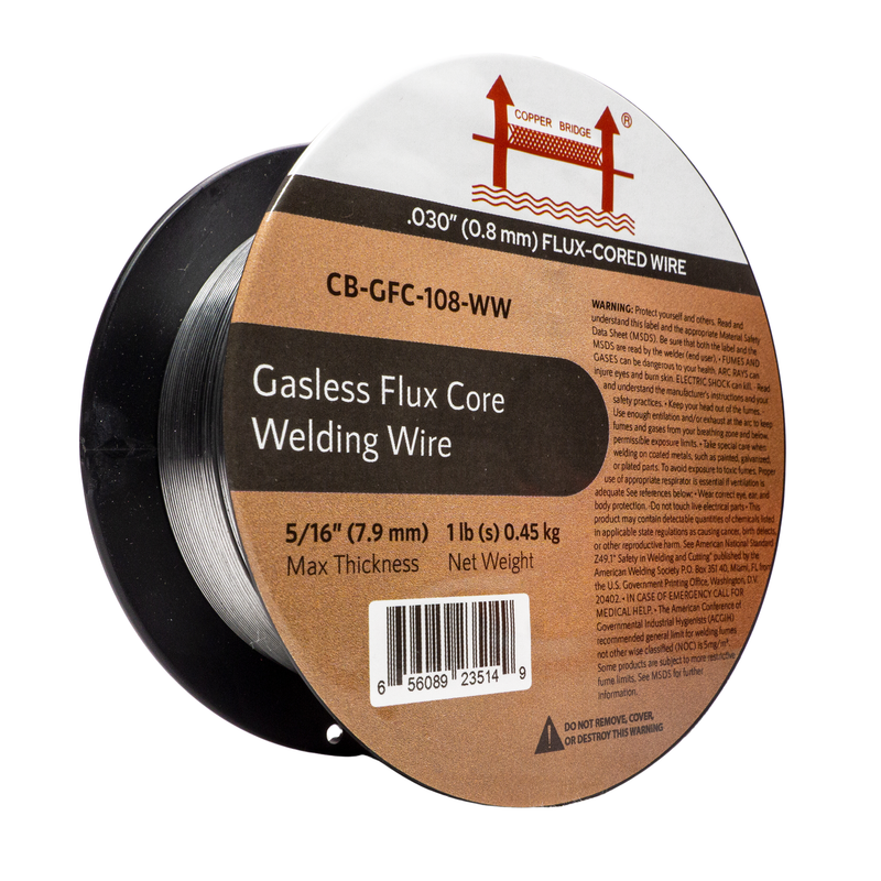 AWS E71T-GS .030 in (0.8 mm) 1 lb (0.5 kg) Spool Gasless Flux-Cored Wire "Innershield Style" – No Gas Needed, Outdoor Ready, Wind Resistant