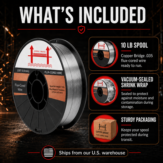 AWS E71T-GS 10 lb (5 kg) Spool Gasless Flux-Cored Wire "Innershield Style"