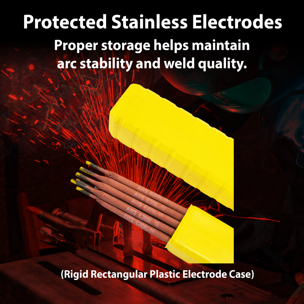 AWS E308L-16 1/8 in (3.2 mm), 2 lb Box Stainless Stick Electrodes – All Position, Low Carbon, AC/DC Compatible