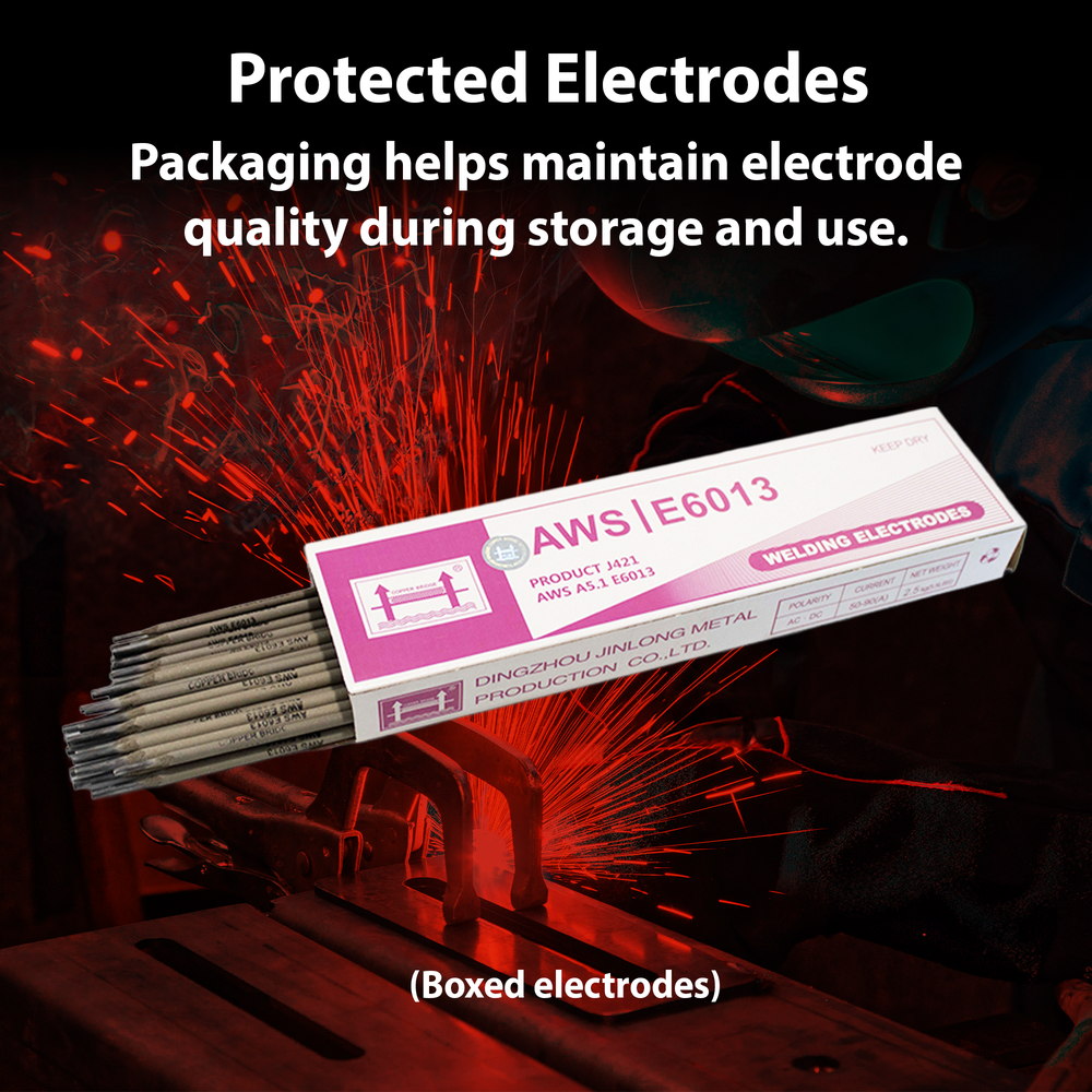 AWS E6013 1/8 in (3.2 mm), 11 lb (5 kg) Box Stick Welding Electrodes – Smooth Arc, Easy Slag Removal, All Position, AC/DC Compatible