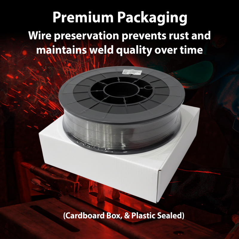 AWS E71T-GS 10 lb (5 kg) Spool Gasless Flux-Cored Wire "Innershield Style" – Self-Shielded, Smooth Arc, Mild Steel, DCEN