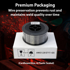 AWS E71T-GS 2 lb (1kg) Spool Gasless Flux-Cored Wire "Innershield Style" – No Gas Needed, Outdoor Ready, Wind Resistant