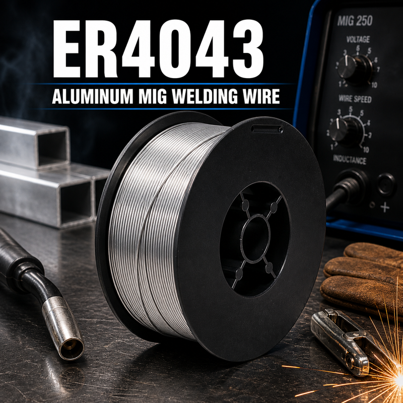 AWS ER4043 .035 in (0.9 mm) 1 lb (0.5 kg) Spool Aluminum MIG Wire – 5% Silicon, Smooth Bead, Aluminum, DCEP