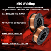 AWS ER70S-6 33 lb (15 kg) Spool Solid MIG Wire – High Deoxidizer, Smooth Arc, Mild Steel, DCEP