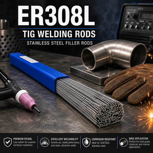 AWS ER308L 10 lb (5 kg) Pack Stainless TIG Welding Rods – Low Carbon, Corrosion Resistant, Stainless Steel, DCEN
