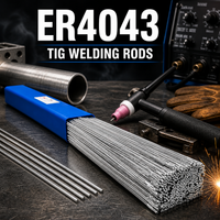 AWS ER4043 10 lb (5 kg) Pack Aluminum TIG Welding Rods – 5% Silicon, Smooth Flow, Aluminum, AC