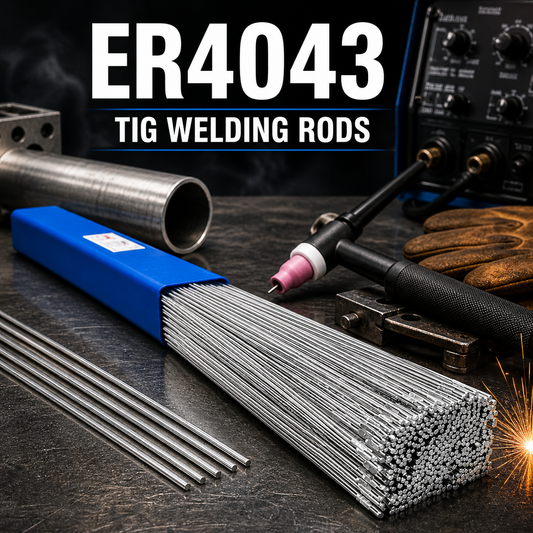 AWS ER4043 10 lb (5 kg) Pack Aluminum TIG Welding Rods – 5% Silicon, Smooth Flow, Aluminum, AC